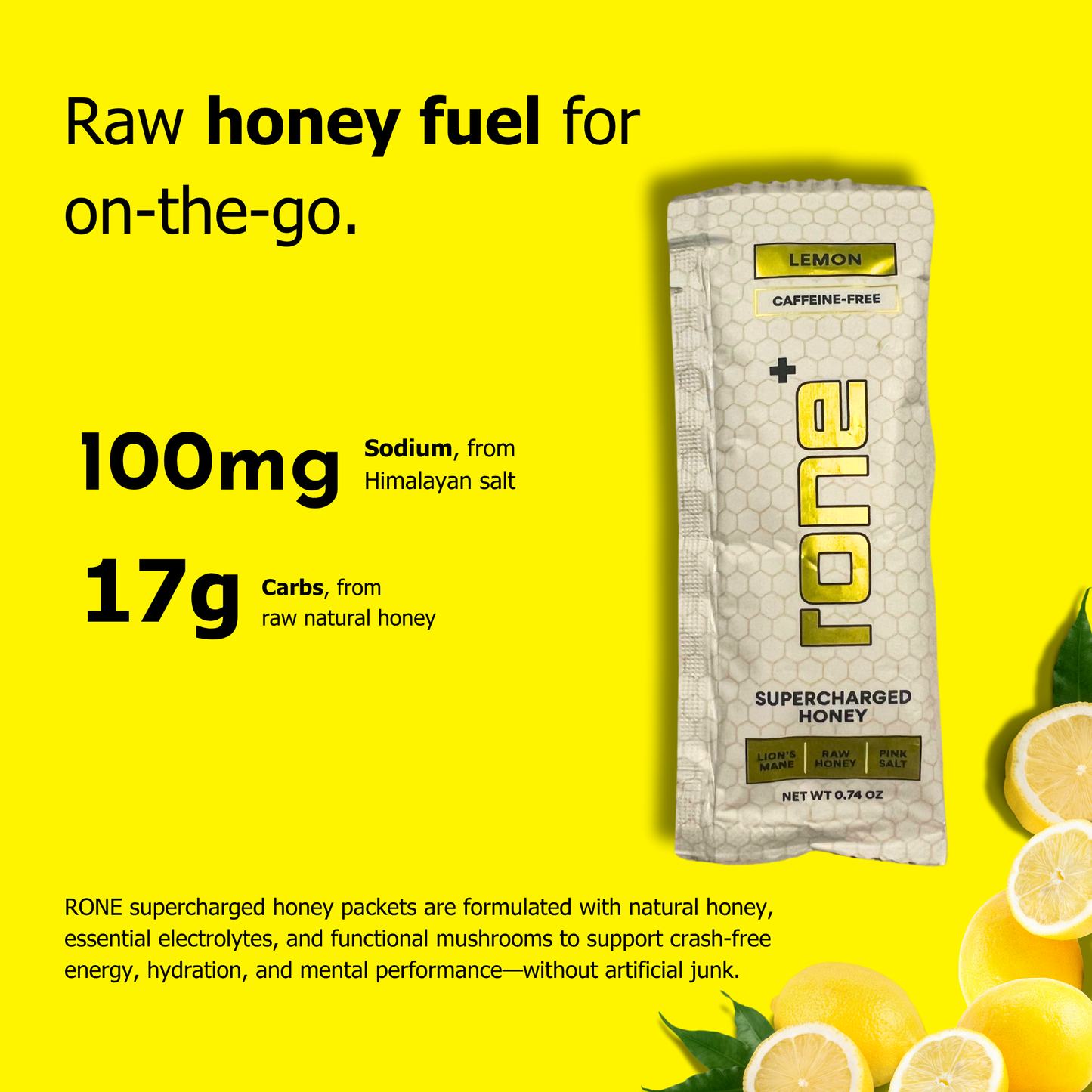 Caffeine-Free - Lemon - SuperCharged Honey (20-Pack)