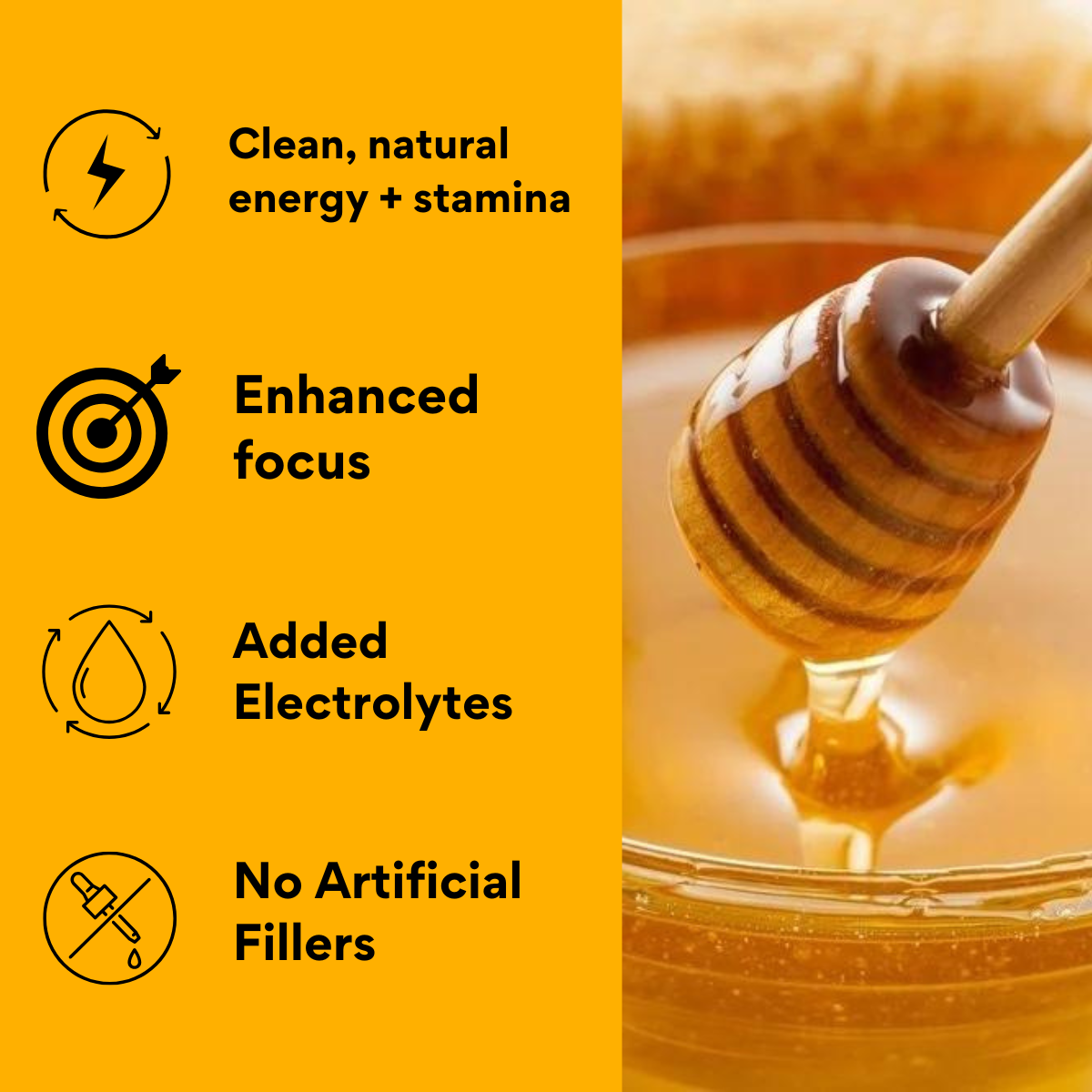 100mg Caffeine - Classic - SuperCharged Honey (20-Pack)