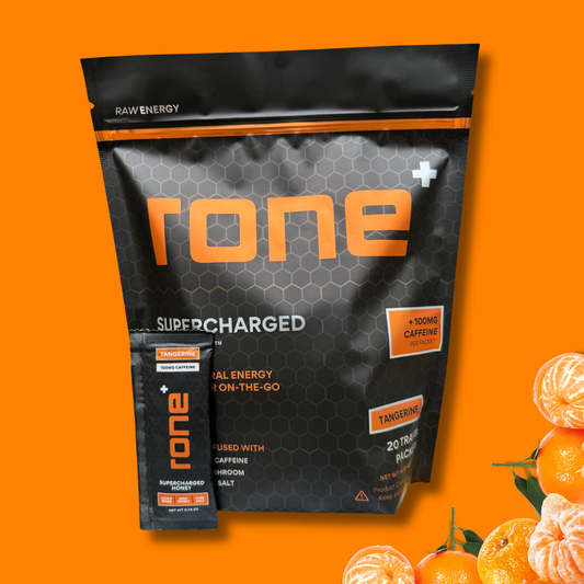100mg Caffeine - TANGERINE - SuperCharged Honey (20-Pack)