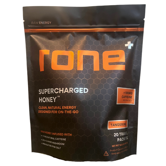 100mg Caffeine - TANGERINE - SuperCharged Honey (20-Pack)