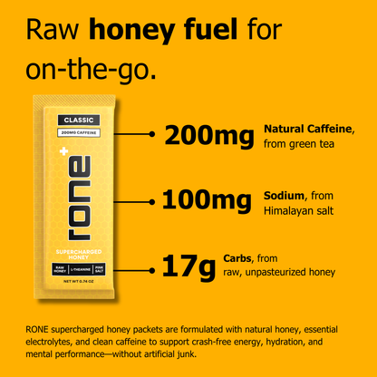 200mg Caffeine - Classic - SuperCharged Honey (20-Pack)