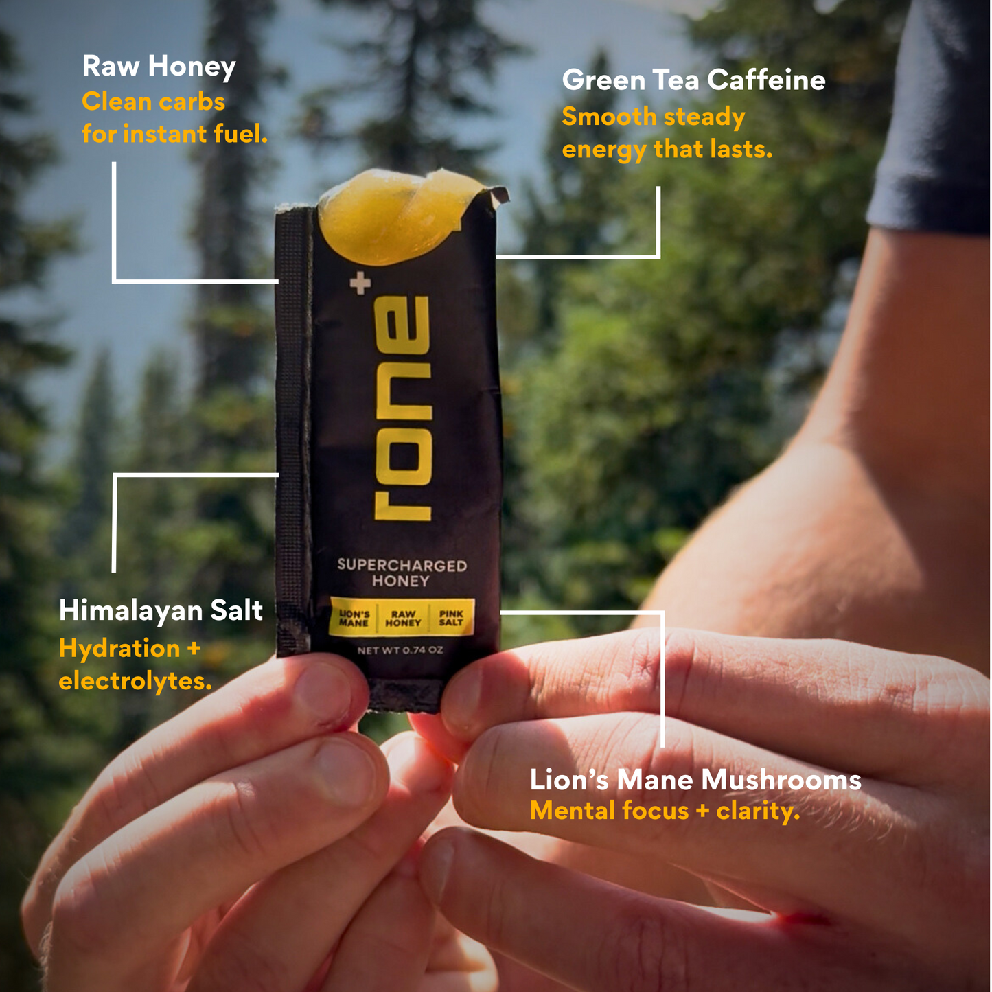 100mg Caffeine - Apple Cinnamon - SuperCharged Honey (20-Pack)