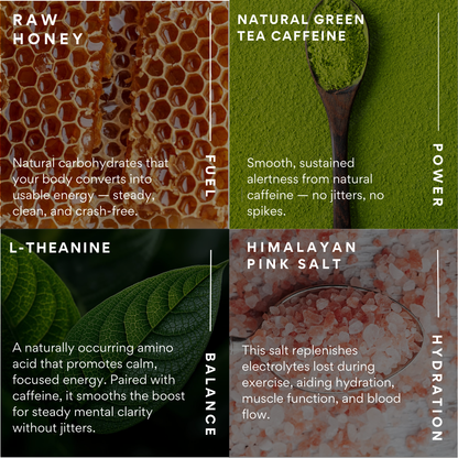 200mg Caffeine - Raspberry Vanilla - SuperCharged Honey (20-Pack)