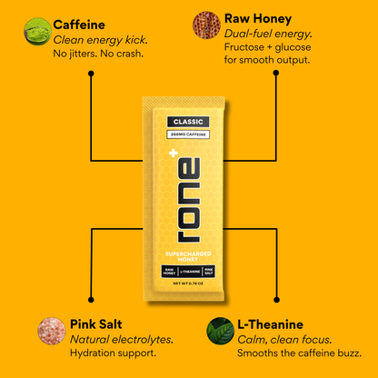 200mg Caffeine - Classic - SuperCharged Honey (20-Pack)