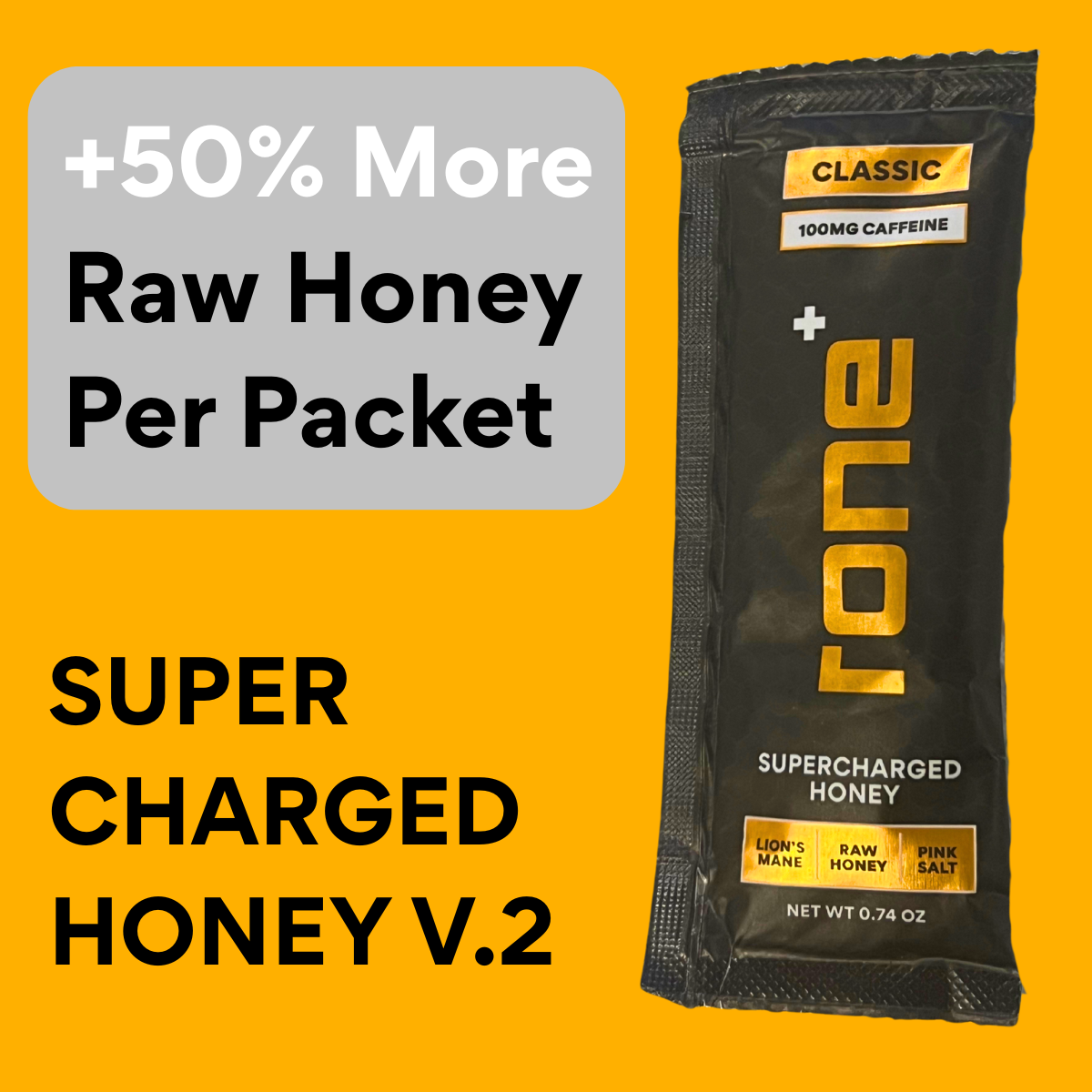 *NEW* (20-Pack) SuperCharged Honey (v.2) - 100mg Caffeine - Classic