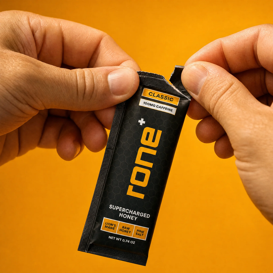 Tearing open a RONE sachet