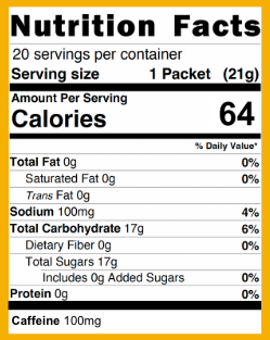 100mg Caffeine - Classic - SuperCharged Honey (20-Pack)