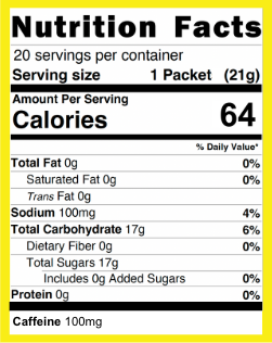 100mg Caffeine - Lemon - SuperCharged Honey (20-Pack)