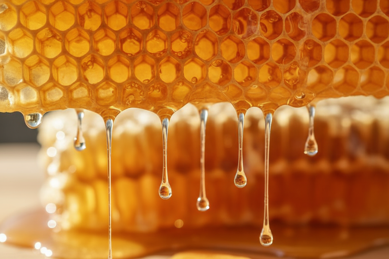 raw honeycomb dripping
